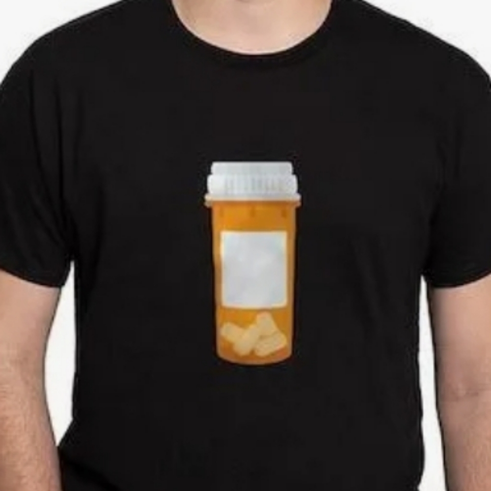Pill bottle tshirt